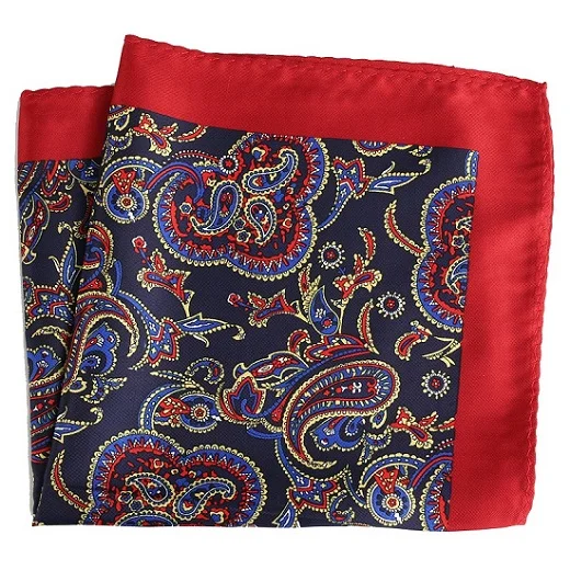 PH017 Pocket Square Портной Смит Роскошные 33X33 см большой платок Пейсли Цветочный горошек карманные квадраты из микрофибры трафаретной печати мужские носовые платки - Цвет: PH017 Pocket Square