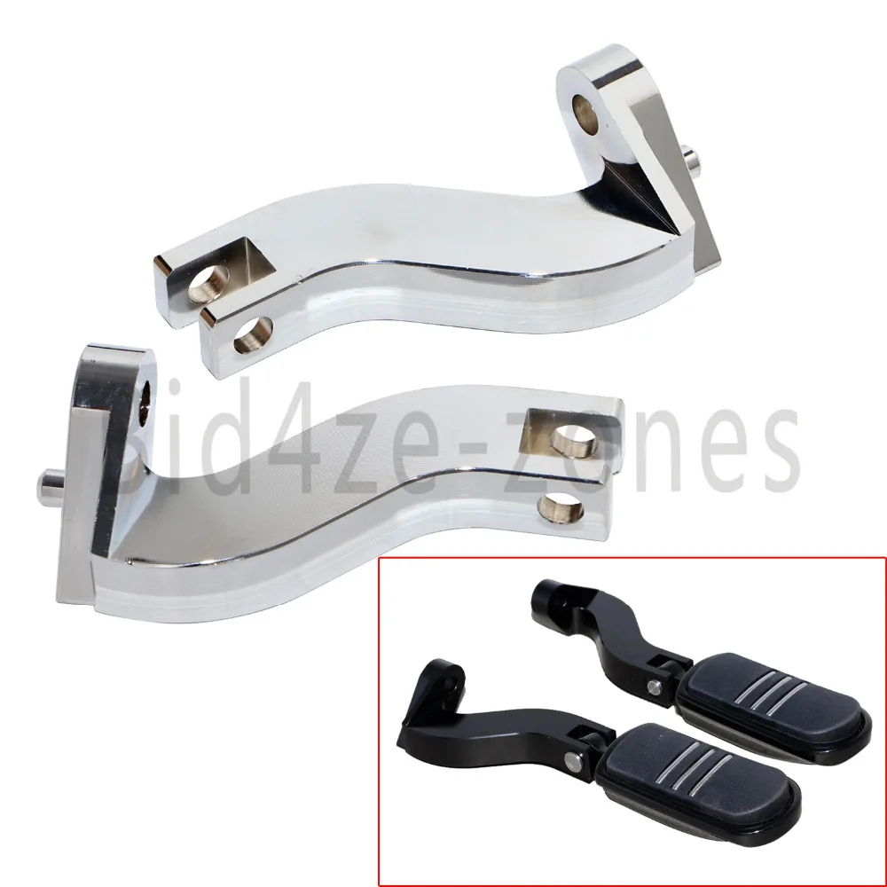 

Chrome Motorcycle Rear L&R Passenger Footpeg Footrest Mounting Kit For Harley 1993-2017 Touring Street Glide Road King Models