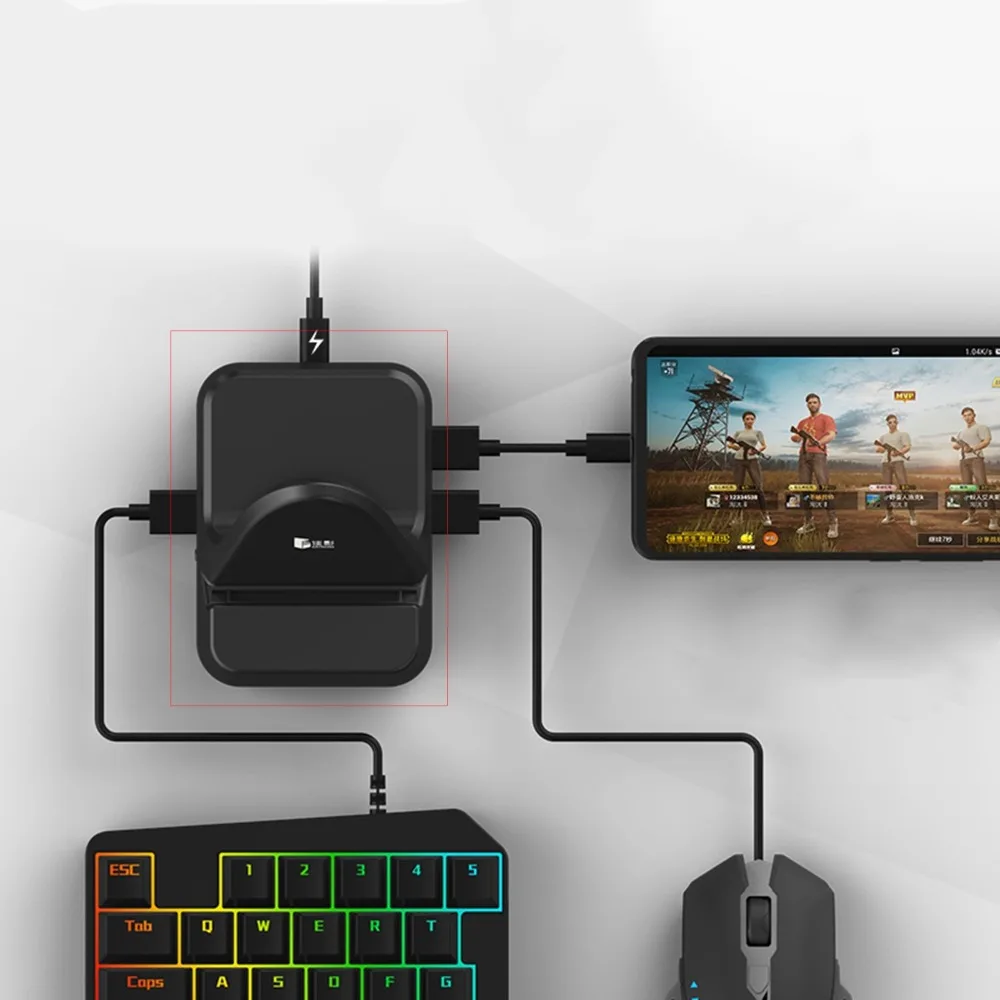 NEX Keyboard Mouse Converter Station Bluetooth Adapter Dock Gamepad for Android Mobile PUBG Game Holder no need download softwar NEX Keyboard Mouse Converter Station Bluetooth Adapter Dock Gamepad for Android Mobile PUBG Game Holder no need download softwar
