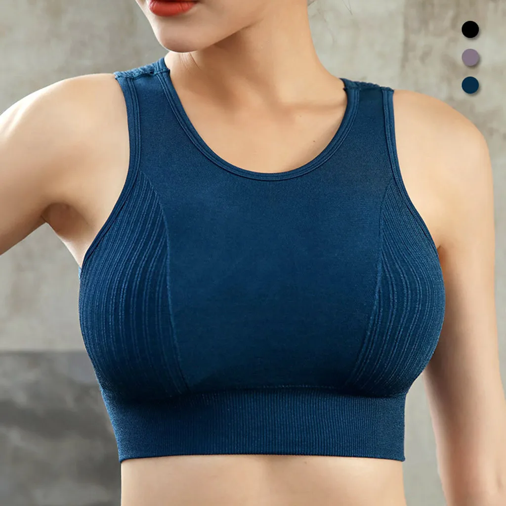 

Sexy Women Yoga Fitness Stretch Workout Tank Top Seamless Padded Sexy Sports Running Bra Padded Vest Top Sports Underwear New