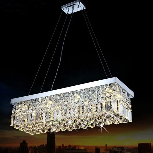 what size chandelier long size rectangle crystal pendant light fitting chandelier ceiling suspension lamp for dining room what size chandelier long size rectangle crystal pendant light fitting chandelier ceiling suspension lamp for dining room