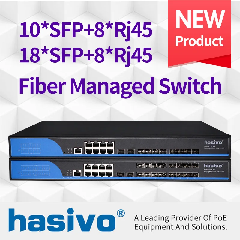 16SFP 8GE волоконный управляемый коммутатор ethernet гигабитный 16-портовый SFP 8-портовый