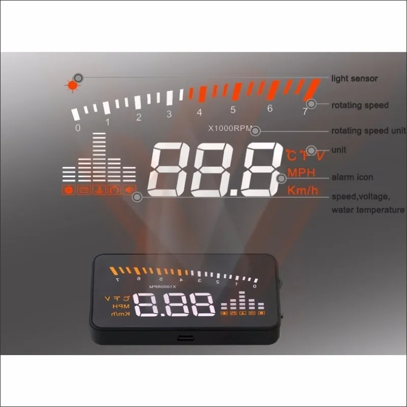 Автомобильный HUD Дисплей для Renault Laguna 2/3-отражающий лобовое стекло Экран безопасного вождения Экран проектор