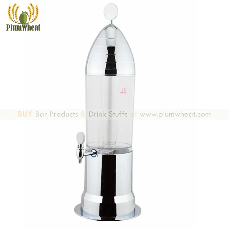 silver-3-liters-bullet-shape-beer-tower-dispenser-with-ice-tube-and-led-lights-bt14