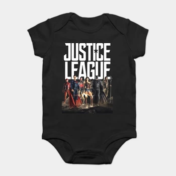 

Baby Onesie Baby Bodysuits kid t shirt Funny white Black tee JUSTICE LEAGUE JLA MOVIE POSTER BLACK
