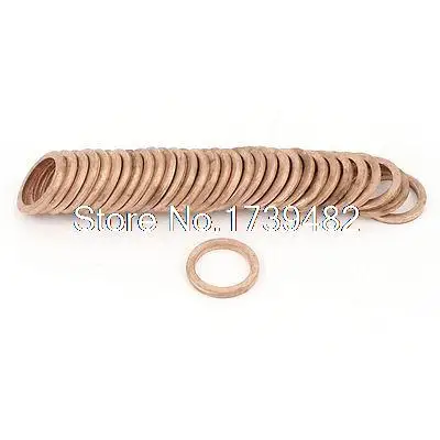 

50pcs 12mm Inner Dia Copper Flat Washer Ring Line Seal Fitting Gaskets