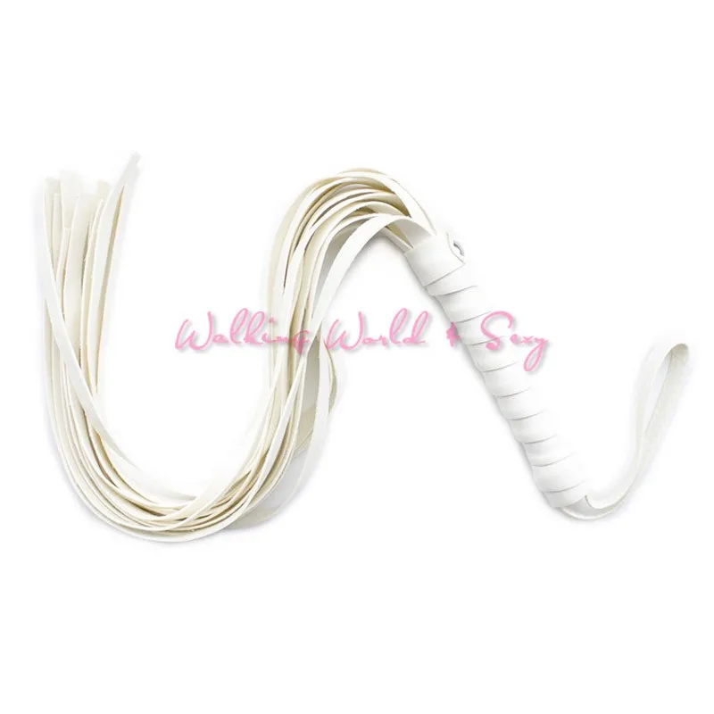 Lovely 45CM Leather Whip Fetish Restraint Bondage Lash Flogger Tails Sexy Toys For Couple Roleplay S M Adult Game Products (19)