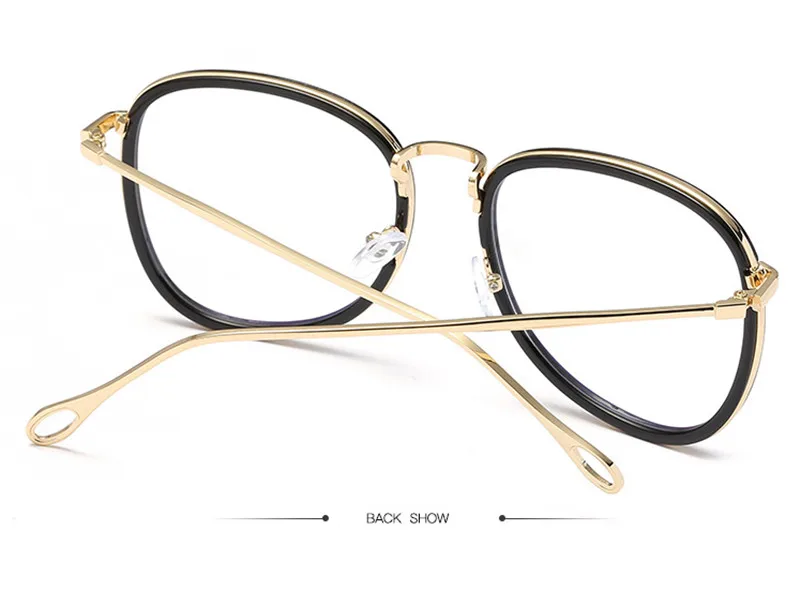 Elbru ретро очки оправа мужские Оптические очки оправа Женские квадратные металлические очки модные брендовые очки мужские и женские
