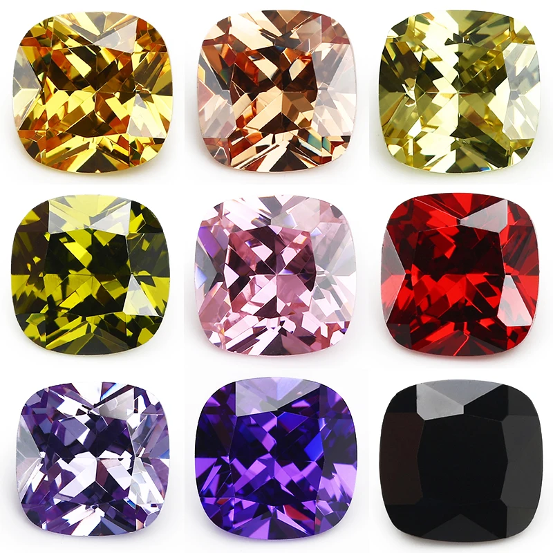 Brightjewels granato colore zirconi AAA qualità 6 x 8 diaante