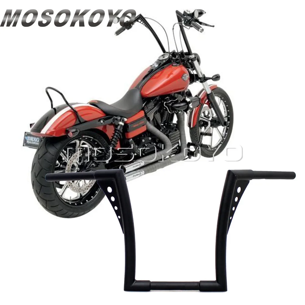 Мотоцикл черный APE вешалка руль 1" Rise Drag Fat Bar 30,5" широкий для Harley Softail FLST FXST Sportster XL Touring