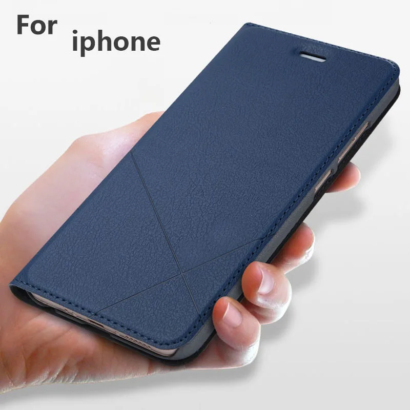 

Hand Made For Apple iphone 8 Plus 7 Plus 6 6s Plus PU Leather Case For iphone 5 5s SE Leather Case Flip Cover Card Slot Stand