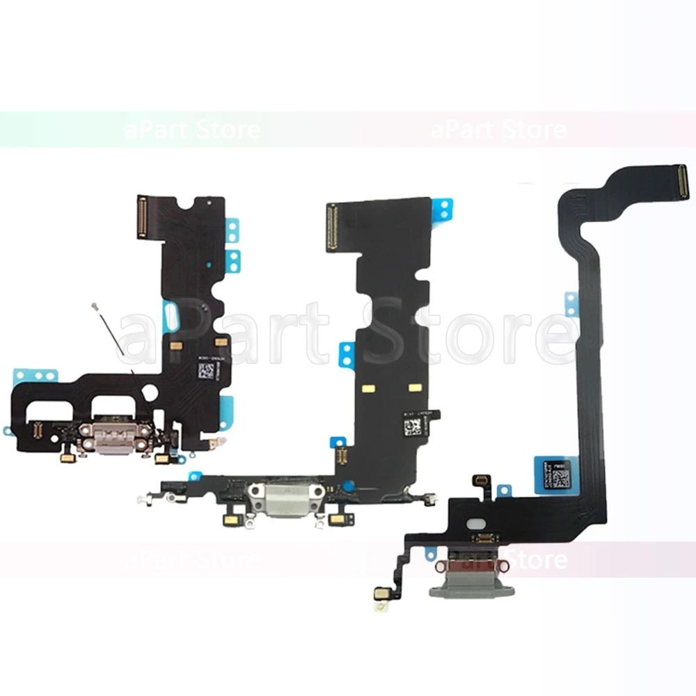 

Bottom Dock Charging Flex For iPhone Xs Max X XR 7 8 Plus USB Charger Board Port Dock Connector Mic Flex Cable Replacement