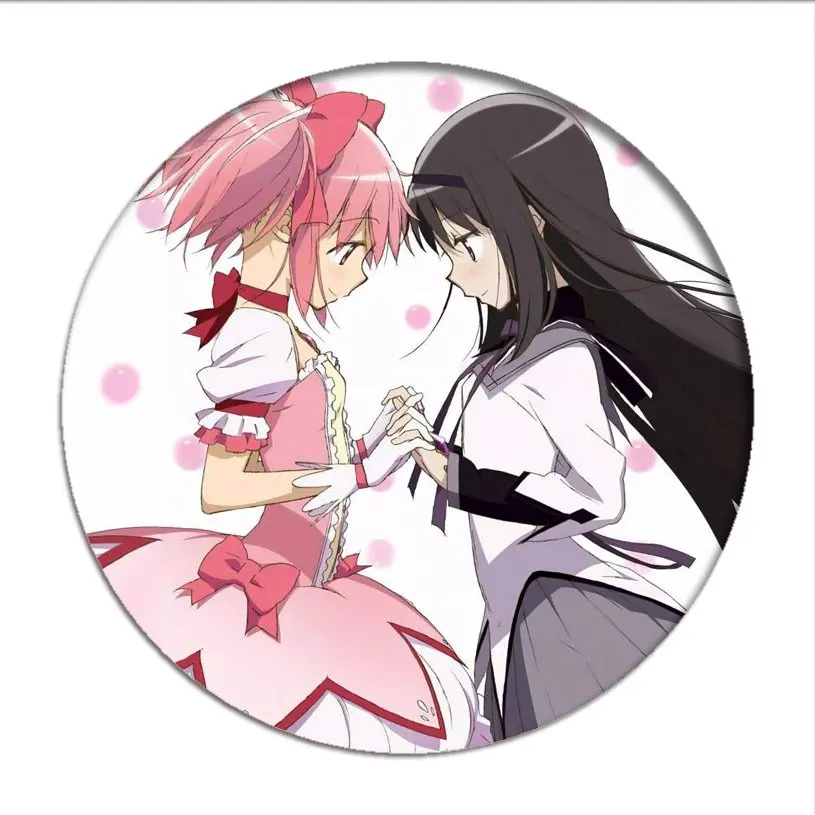 Puella Magi Madoka Magica Cosplay Badges Kaname Madoka Brooch Icon Akemi Homura Collection Breastpin for Backpacks Clothing goddess costume