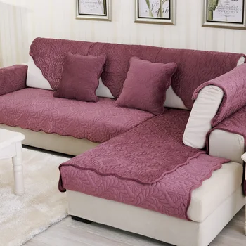 

Floral Short Plush Sofa Covers Non-slip Corner Sectional Sofa Cover Towel Slipcover One/Two/Three Seat Couch Cover Decoration