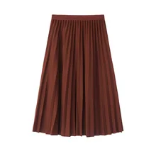 Юбки для девочек, женские новые тонкие плиссированные юбки с высокой талией, длинные юбки для женщин, серия han, юбка с надписью joker 8837