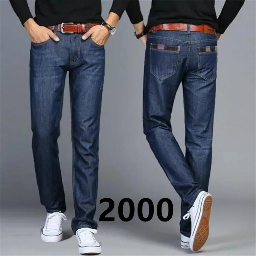 blue jeans men 2019 Leisure time Fit Straight cylinder Big code trousers men jeans pants hombre 4