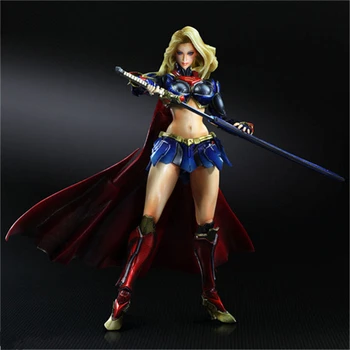 

PLAY ARTS KAI 27cm SUPERGIRL and SUPERMAN DC Super Heros Justice League Supergirl/ Superman PVC Action Figures Model Toys Doll