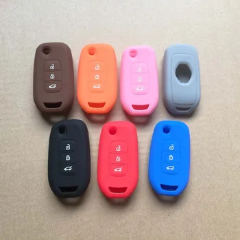 

20 units For Renault Megane 3 button flip key cover silicone case protect No logo 7 color Accessories