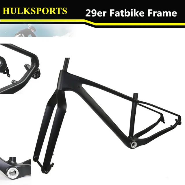 Cheap HK-CMF-190-Z New style fat bike frame Toray T700 carbon bike frame  3k/ud carbon fat bicycle BSA(100mm BB shells) frame