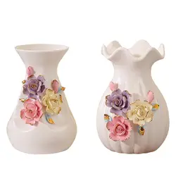 Европейский керамическая ваза ремесла современный фарфор гидропоники цветы ваза фигурки Декор Главная Таблица номер украшения аксессуары