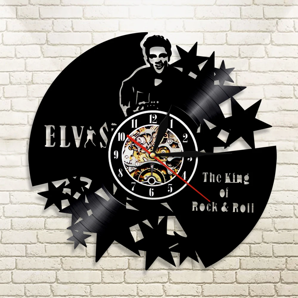 1Piece The King Of Rock & Roll Elvis Vinyl Record Laser Cut 3D Wall