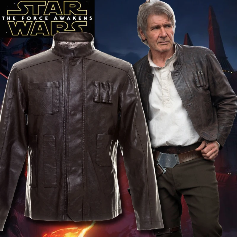 Звездные войны: The Force Awakens Han Solo костюмы для косплея мужская куртка из