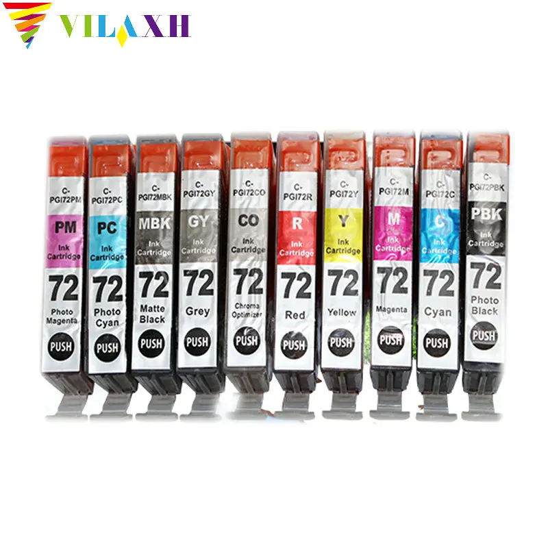 

Vilaxh pgi72 pgi-72 10pcs Compatible PGI 72 PGI-72 Ink Cartridge For Canon PIXMA PRO-10 PRO10 Printer Ink