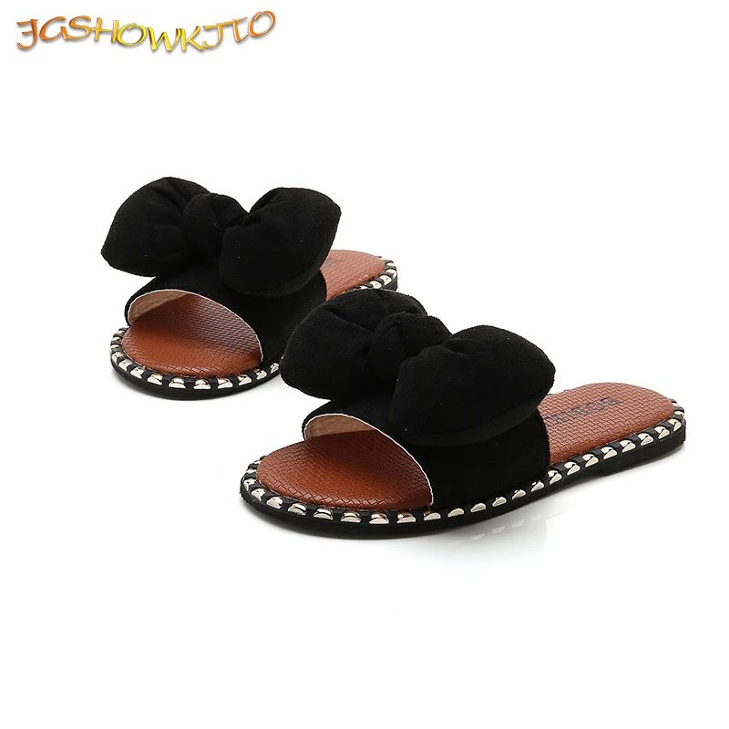 Girls Slides Summer Kids Slippers With Soft Bow knot Family Matching ...