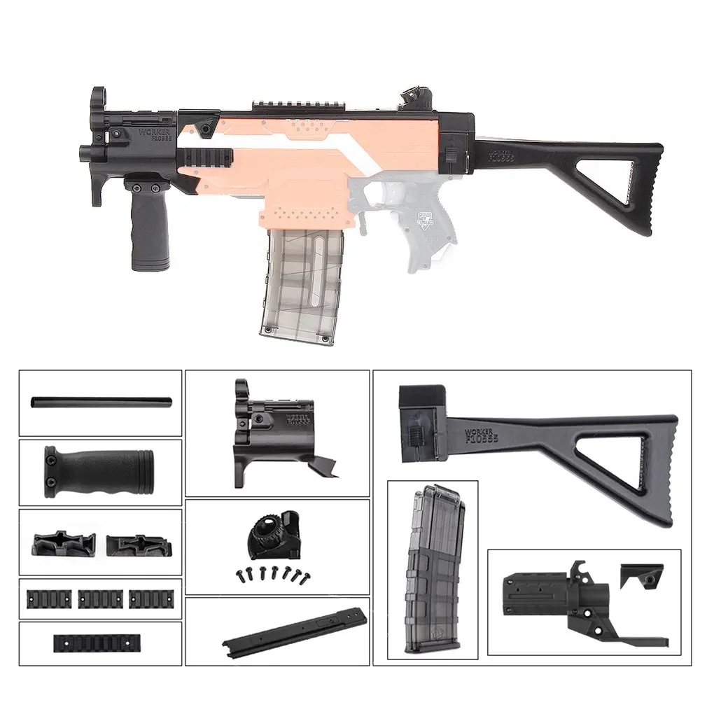 Изысканный Высокая прочность Пластик Mod F10555 3D печати MP Стиль модуль K комбо 11 товаров для Nerf Stryfe Blaster DIY игрушки пистолет