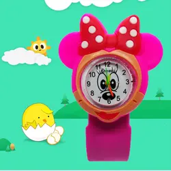 Детские часы с рисунком «hello kitty» для мальчиков и девочек, детские часы с изображением курицы и Минни, детские часы с надписью «love child»