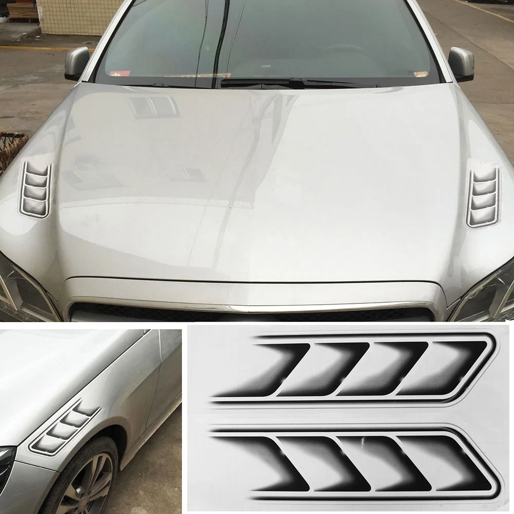 2pcs Universal Waterproof Auto Sticker 3D Shark Gills Car Stickers and Decals Vent Air Flow Fender Decor Wholesale | Автомобили и