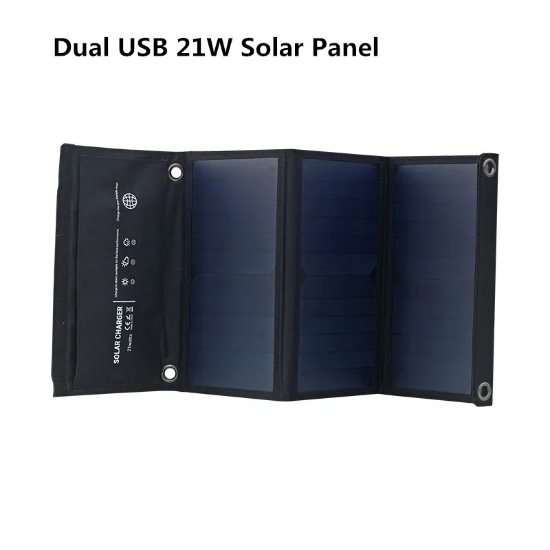 

Letsolar Dual USB 21W Solar Panel For IOS Android Mobile Phones Tablet PC Foldable Solar Battery Portable Solar Charger