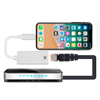 

100Mbps Network Cable Adapter For iPhone 11 pro max X XS MAX XR 7 8 Plus Phone to RJ45 Ethernet LAN Wired Cable For iPad 4 5 6