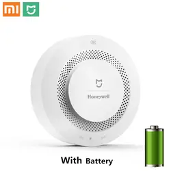 Оригинальный Xiaomi Mijia Honeywell пожарная сигнализация детектор звуковой и визуальной сигнализации работа с шлюзом детектор дыма умный дом пульт