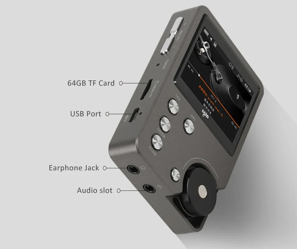 Универсальный Премиум серый Aigo 105 цинковый сплав HiFi музыкальный проигрыватель без потерь 320x240 Разрешение 2 дюйма 1500 мАч 8 Гб mp3-плеер