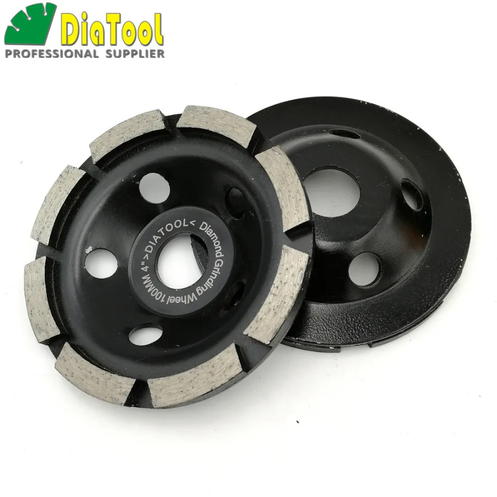 DIATOOL 2pcs/pk 100MM Diamond Single Row Grinding Cup Wheel For