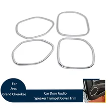 Автомобильный Дверной динамик труба хромированная Накладка для автомобиля подходит для Jeep Grand Cherokee аксессуары для интерьера 4 шт.(комплект