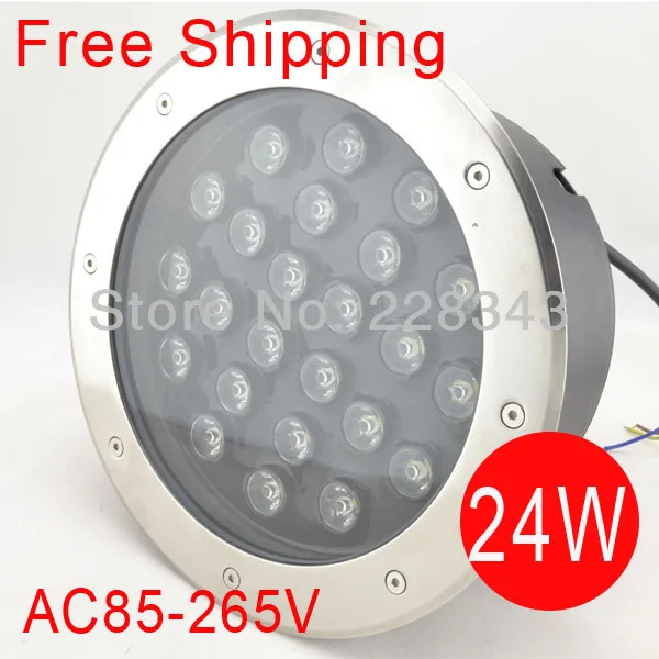 Free Shipping 24W LED round underground lamps Buried lighting LED project lamps LED outdoor lamps AC85~265V IP68 mini 3w led downlights dimmable ac110v 220v ac85 265v warm white cool white led recessed ceiling lamps free shipping