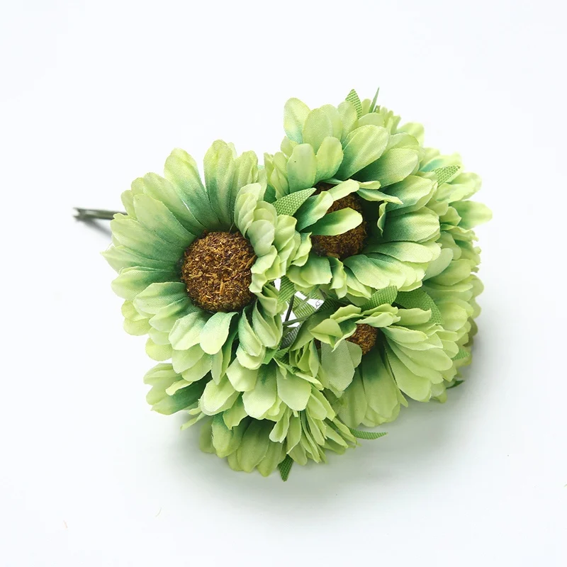 6pcs 5CM handmade gerbera artificial flower For home garden bride wedding decoration DIY garland material scrapbook fake flower 6pcs 5CM handmade gerbera artificial flower For home garden bride wedding decoration DIY garland material scrapbook fake flower
