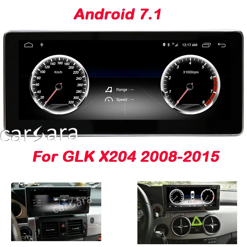 Car Screen Mercedes Dashboard Multimedia Player Android 7.1 GPS Stereo Navigation 10.25 Upgradge Display for Ben z GLK 2008-15
