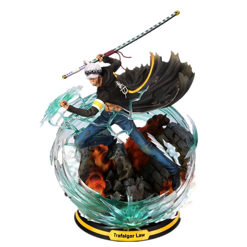 Многоцветный Аниме цельное красное сердце Пираты Trafalgar Law 1/6 GK смола статуя фигурка Коллекционная модель игрушки X648 - Цвет: Многоцветный