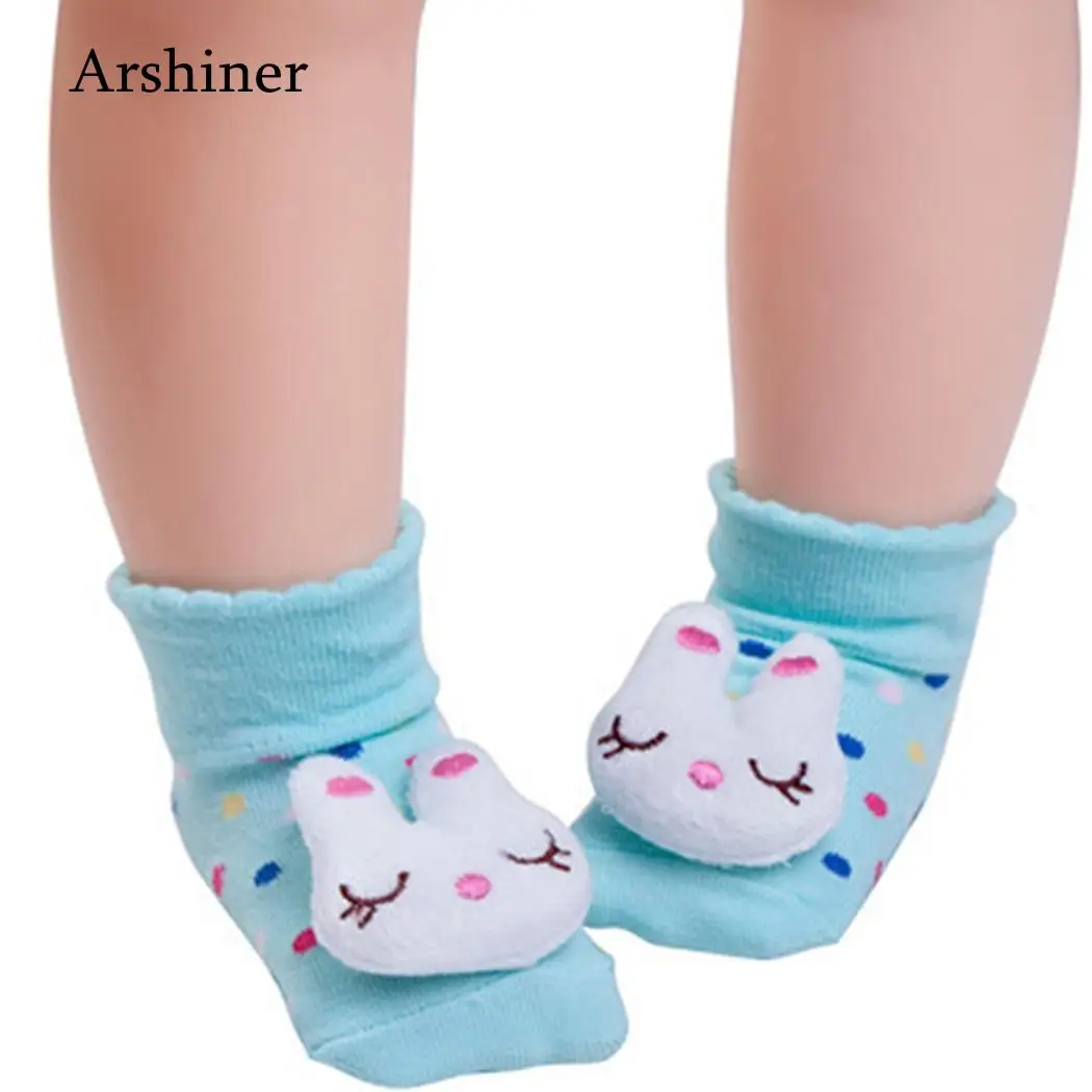 As и Picture/мягкие Нескользящие Теплые повседневные носки унисекс для девочек милые Нескользящие Носки с рисунком для новорожденных мальчиков - Цвет: 6