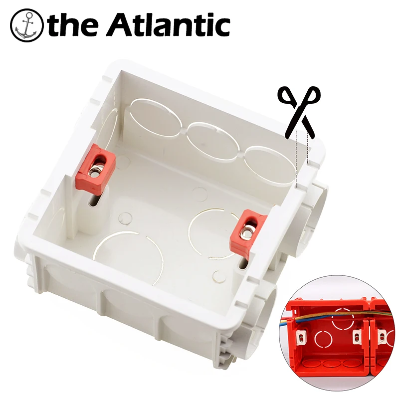 Разрезать Монтажная коробка настенный переключатель и розетки подрозетник распределительная коробка 86*86 мм коробка
