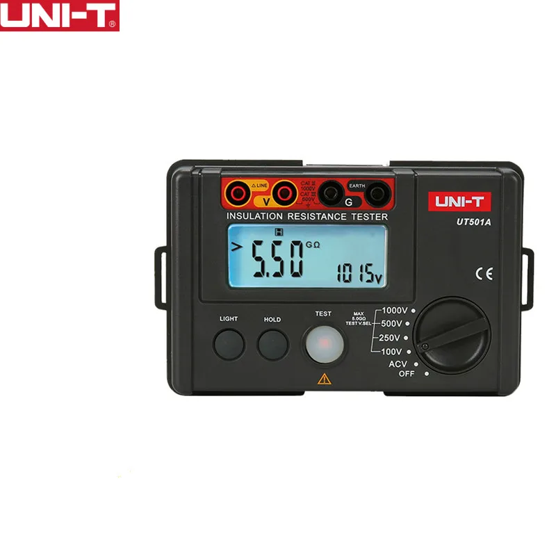 UNI T UT501A 1000 В изоляционный Измеритель сопротивления заземления Мегаомметр