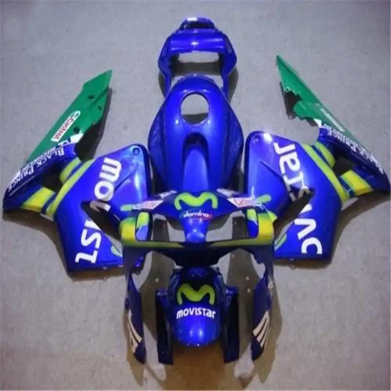 

km green yellow Fairing Blue white black For CBR600RR 03-04 CBR600 RR F5 Glossy blue CBR 600RR 600 RR 03 04 2003 2004