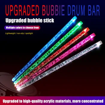 

1 Pair High quality 5A Acrylic Drum Stick Noctilucent Glow In The Dark Stage Performance Durable Portable Luminous Drumsticks