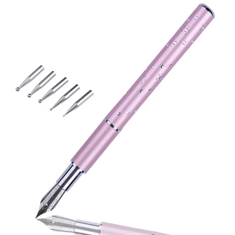 

6pcs/set Nail Art Dotting Pen Multi-size dotting head Nail Tools Random Color