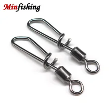 Minfishing, 50 шт., Поворотный шарнир из нержавеющей стали для ловли рыбы, защелкивающийся разъем, рыболовные крючки, аксессуары для морской рыбалки