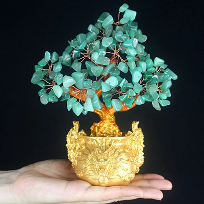 1pc x Feng Shui Money Lucky Rich Tree Craft Natural Crystal Office Home Room Decor
