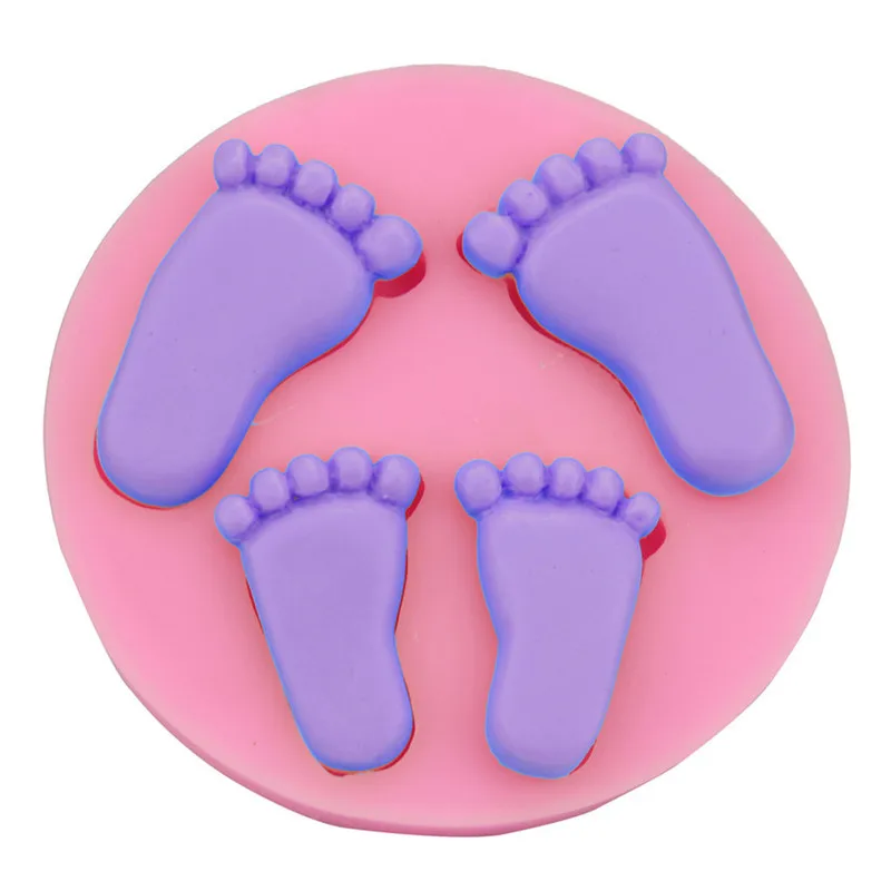 

Footprint Silicone Soap Mold Handmade for Fondant DIY 3D Form Making Cake Decorating Mould Chocolate Molds Baking Mould Tools